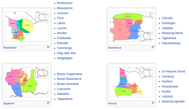 kiesstelsel Suriname - Gebiedsindeling 2
