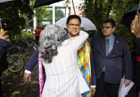 De Surinaamse president Chan Santokhi tijdens zijn werkbezoek aan Nederland, eerder deze maand.BEELD ANP