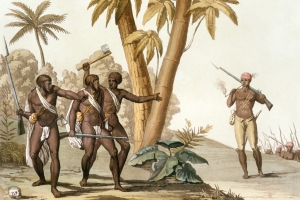 Gravure van de slavenopstand in Suriname door D.K. Bonatti © Historical Picture Archive / Getty Images