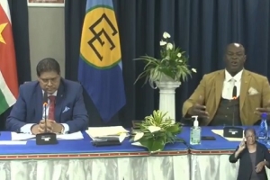 President Chan Santokhi en vp Ronnie Brunswijk houden heel binnenkort een politieke top over kwestie Abop/PL-fractie