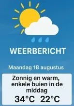 Weer: Zonnig en warm vandaag