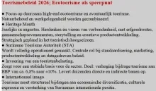 President Simons: Toerisme wordt strategische sector voor duurzame groei