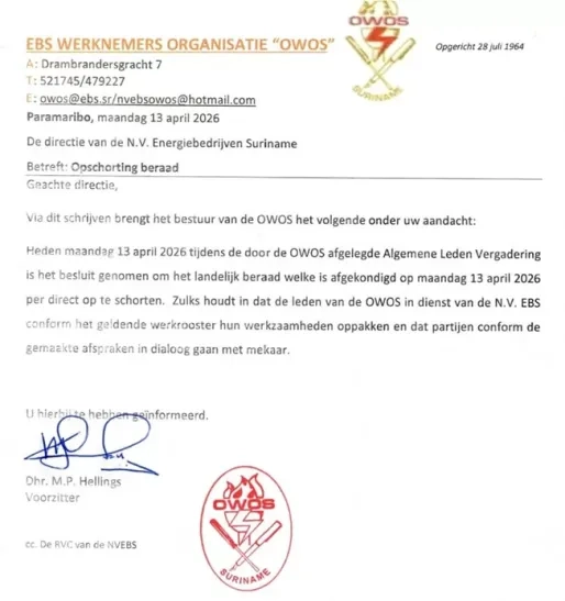 OWOS schort beraad op na constructief overleg met EBS-directie