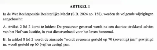 Ingrijpende wijzigingen wet over leeftijd en leiding OM