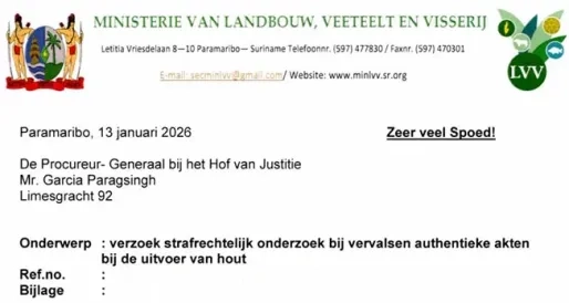 Dossier houtexport 9: PG bevestigt: LVV kan onbeperkt aangifte doen van strafbare feiten
