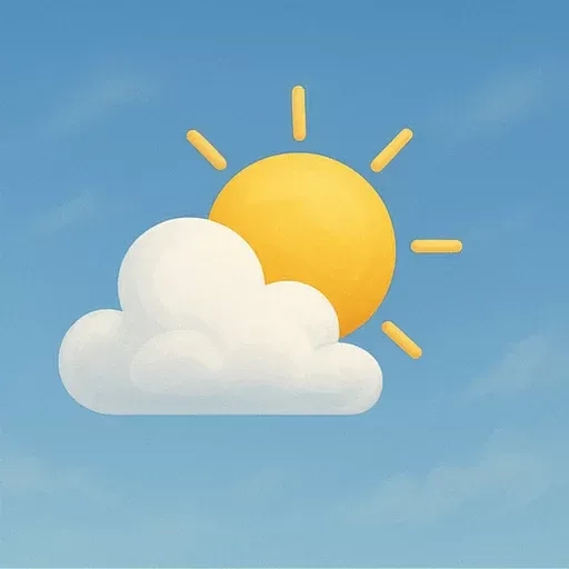 Bewolking, zon en lokale buien 