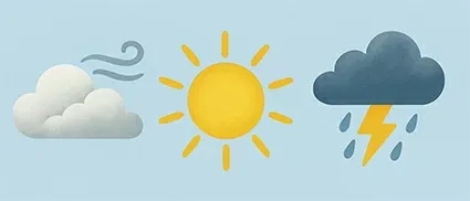Bewolkt en landelijk verspreide regenbuien