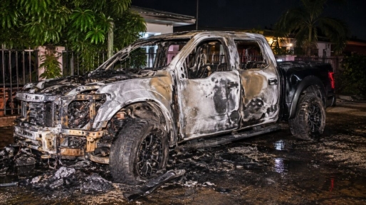 Ford Raptor in brand gestoken, verdachte kort na incident aangehouden