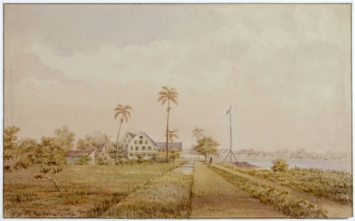 De plantages Nijd en Spijt en Alkmaar aan de rivier Commewijne in het noorden van Suriname, ca. 1860.Beeld Hollandse Hoogte / Koninklijk Instituut voor de Tropen De plantages Nijd en Spijt en Alkmaar aan de rivier Commewijne in het noorden van Suriname, ca. 1860.Beeld Hollandse Hoogte / Koninklijk Instituut voor de Tropen