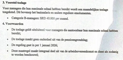 EBS-bond uit scherpe kritiek op toelage van SRD 40.000 voor managers