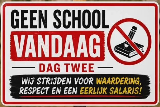 Tweede actiedag onderwijsbonden; regering moet met concrete voorstellen komen