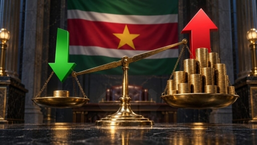 Overheidsrekening slaat om naar tekort van SRD 3,6 miljard