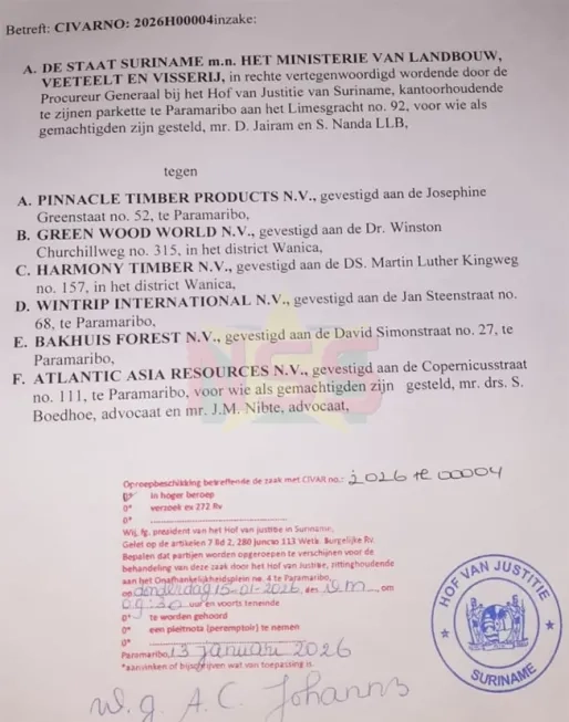 Dossier houtexport 10: Hoger beroep donderdag bij Hof van Justitie