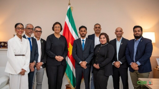 SGCC bespreekt met president Simons versterking economische samenwerking Suriname-Guyana